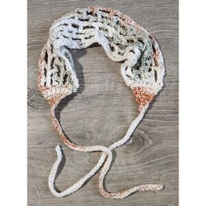 Handmade Crochet Headband Boho Hippie Open‎ Nature Colors Cotton